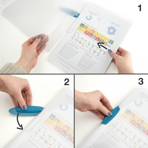 PivotClip File A4 - Clear - Pack of 5 - immagine 3