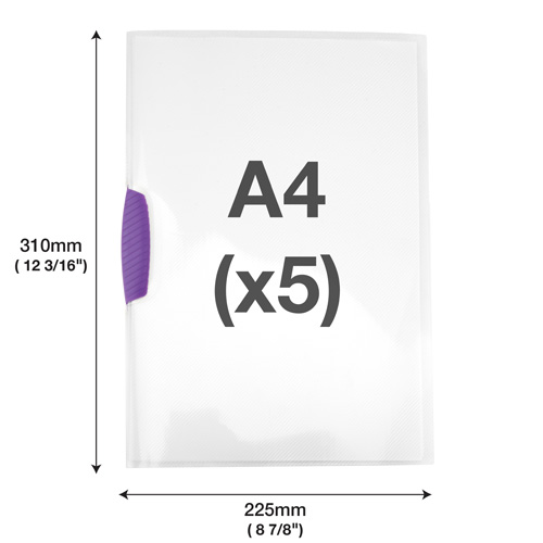 PivotClip File A4 - Clear - Pack of 5 - immagine 5