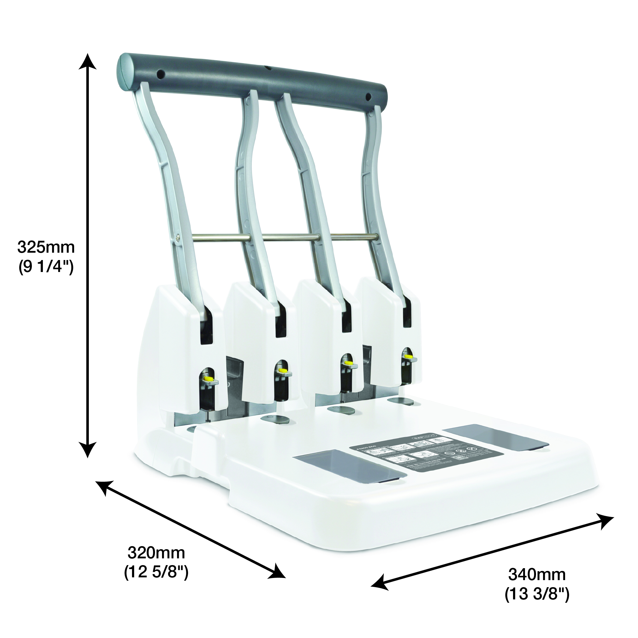 ECO P4400 High Capacity / Heavy Duty 4-Hole Punch - Soft White - immagine 3