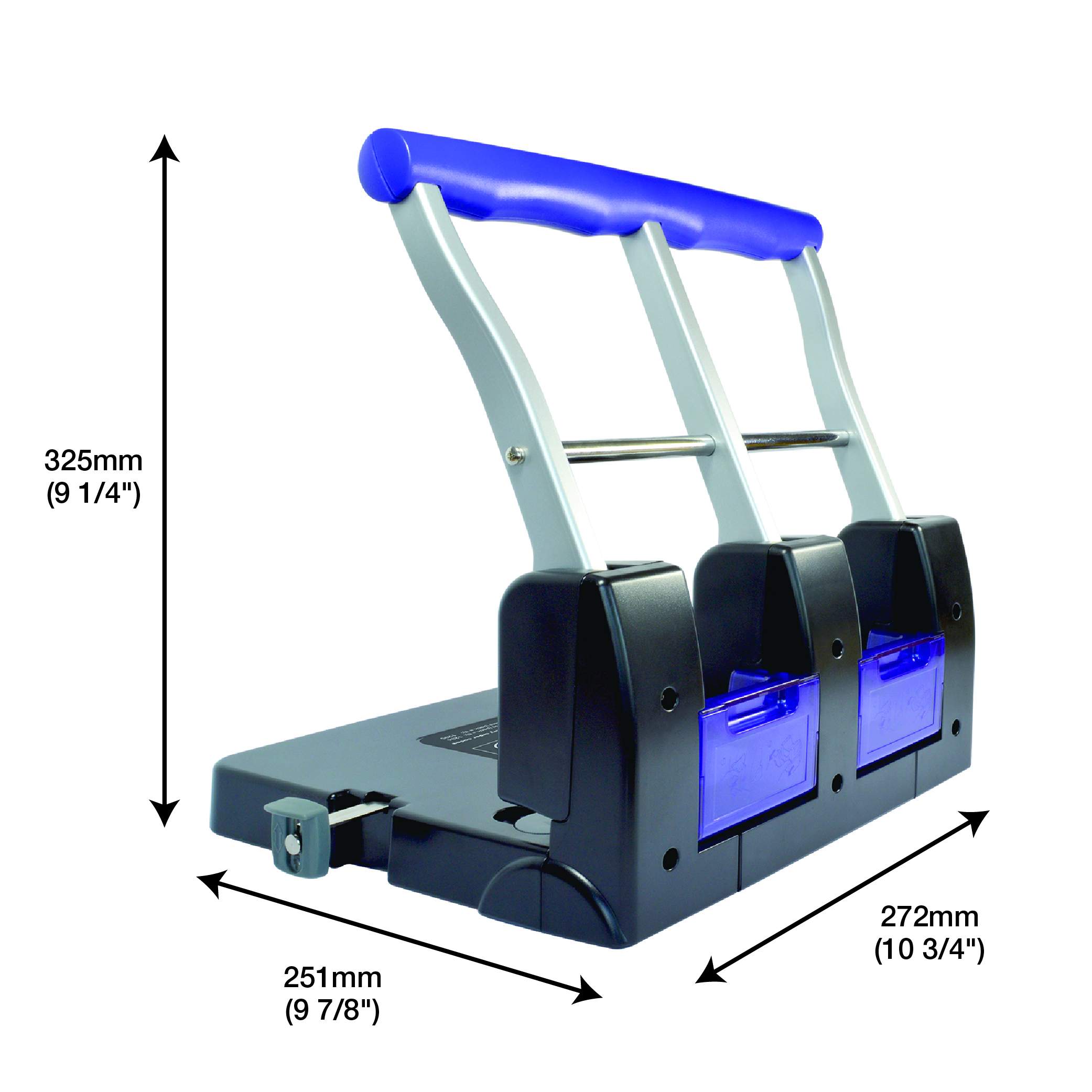 ECO P3100 Heavy Duty 3-Hole Punch - Black/Purple - immagine 4