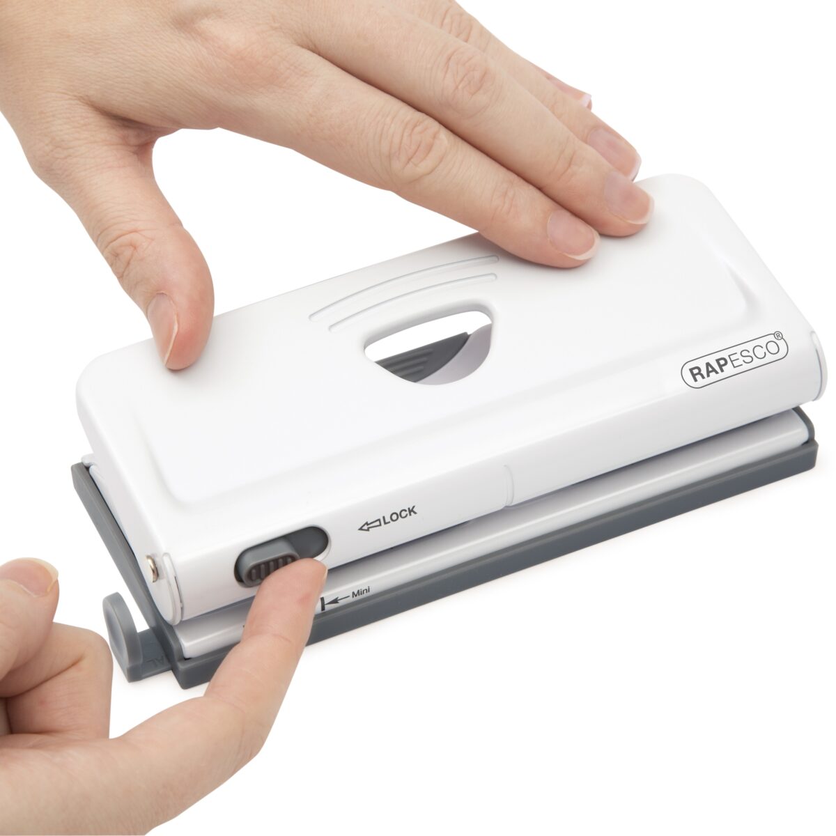 Adjustable 6-Hole Organiser/ Diary Punch - White - immagine 4