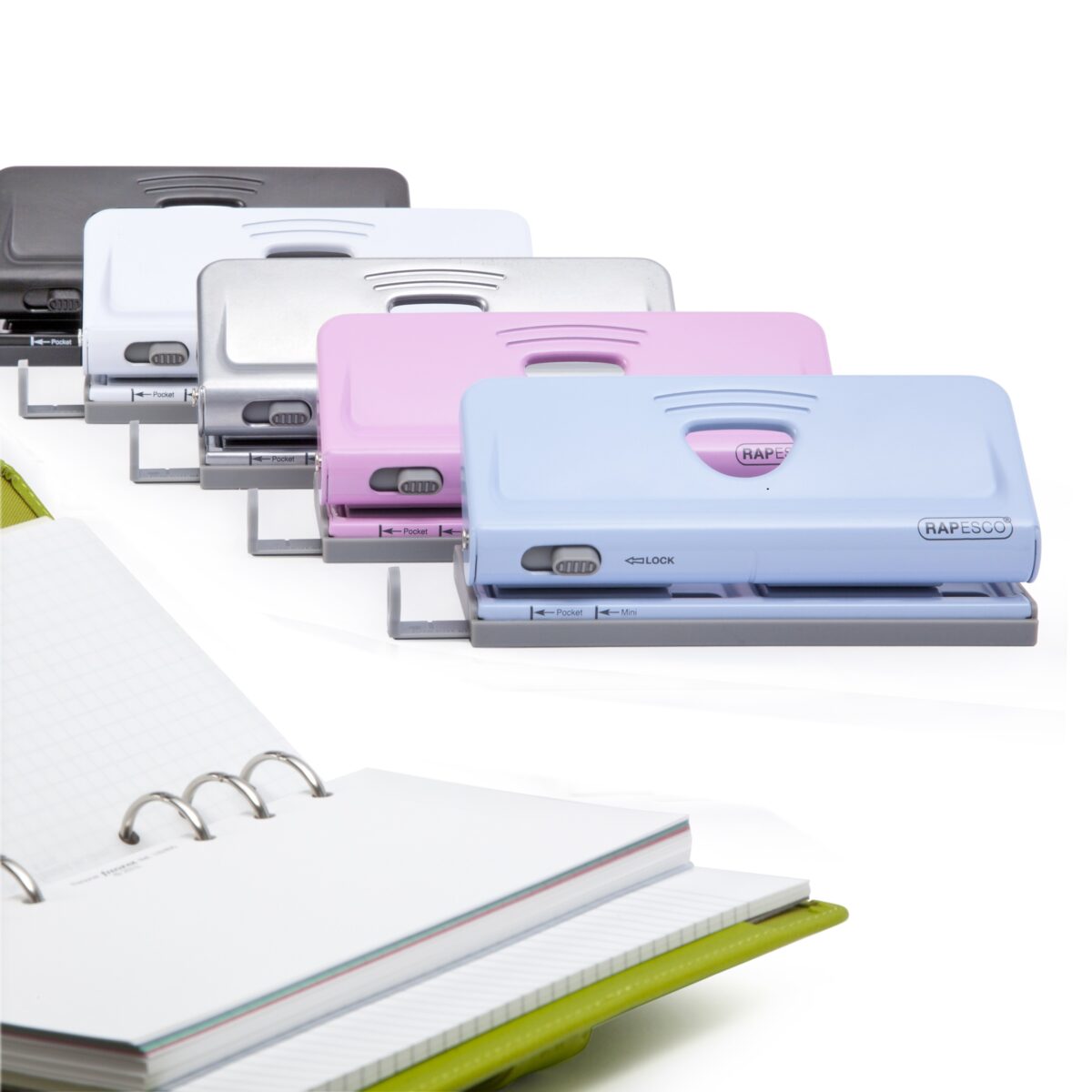 Adjustable 6-Hole Organiser/ Diary Punch - White - immagine 5