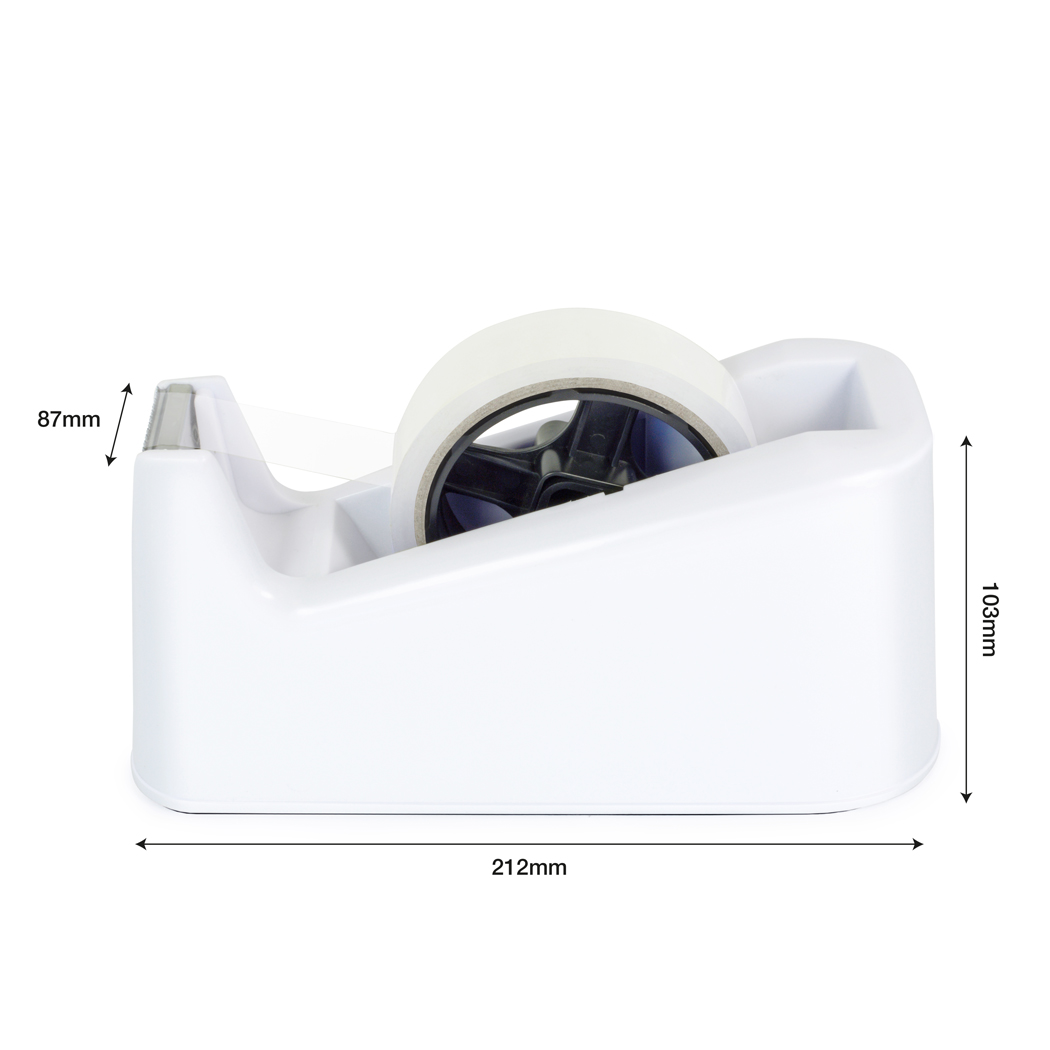 500 Heavy Duty Tape Dispenser & 2 Tape Rolls - White - immagine 4