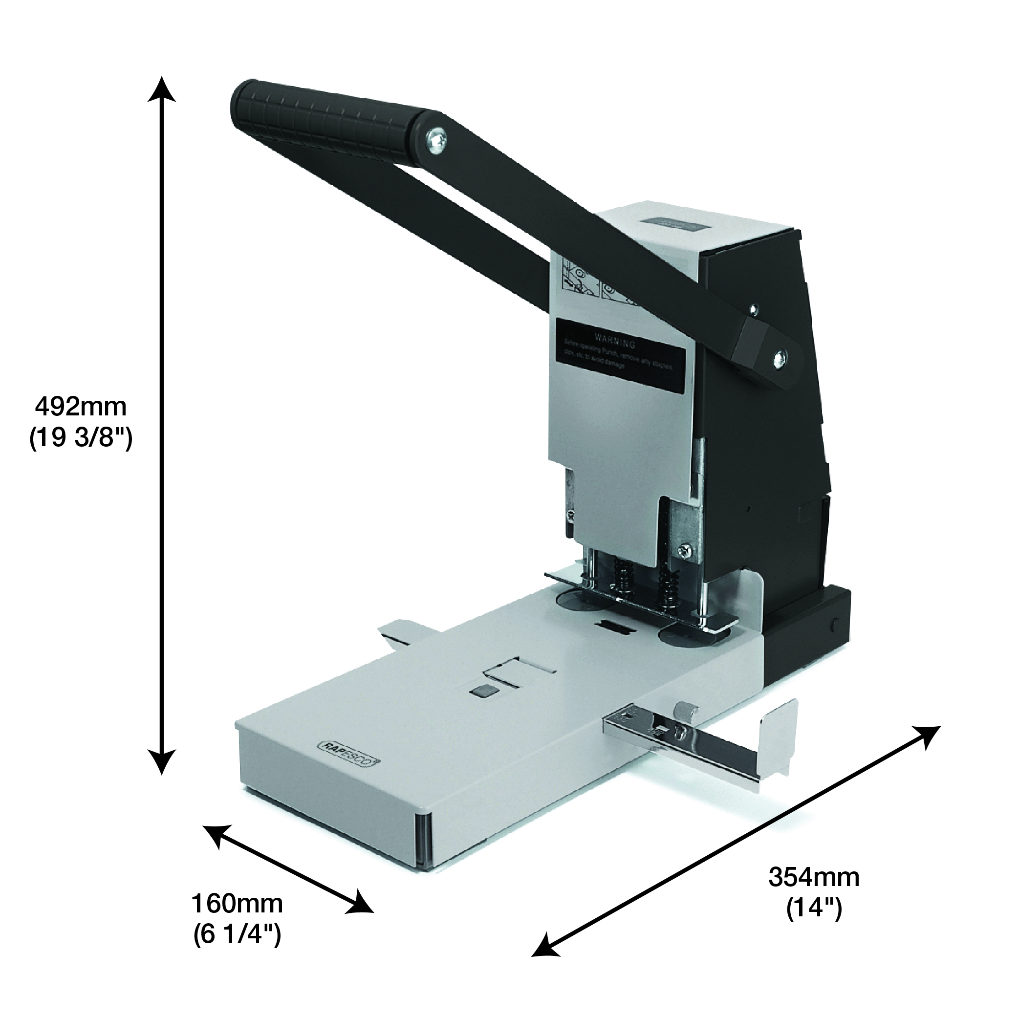 2160 Heavy Duty 2-Hole Punch - 300 Sheets - Black - immagine 5