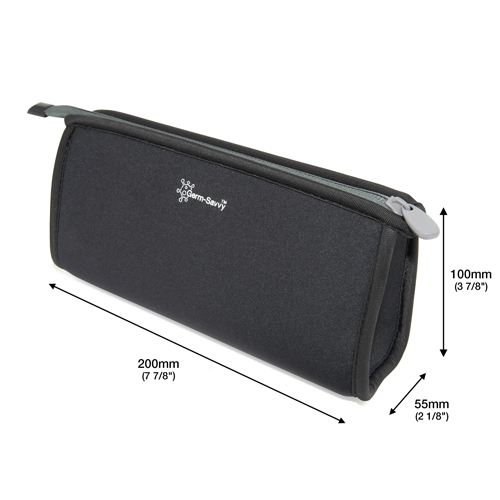 Germ-Savvy® Antibacterial Pencil Case - Black - immagine 5