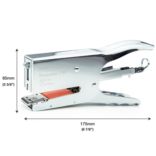 Porpoise ONE Stapling Plier & 1000 Staples 24/8mm and Storage Bag – Chrome - immagine 8