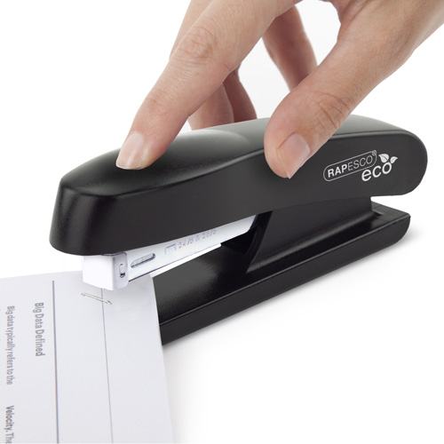 Business Pack: 4 ECO GRS Recycled Half Strip Staplers and 4 Boxes of 1000 26/6mm Staples - Black - immagine 5