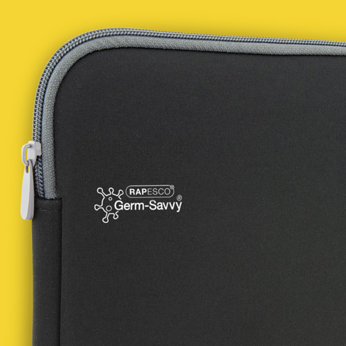 Germ-Savvy® Antibacterial 17.3” Laptop Sleeve - Black - immagine 2