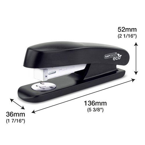 ECO GRS Recycled Half Strip Stapler - Black - immagine 5