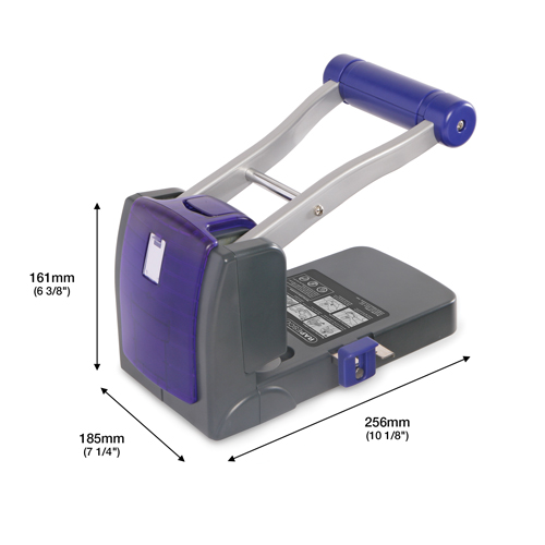 Germ-Savvy® Antibacterial ECO P1100 Heavy Duty 2-Hole Punch - Black/Purple - immagine 2
