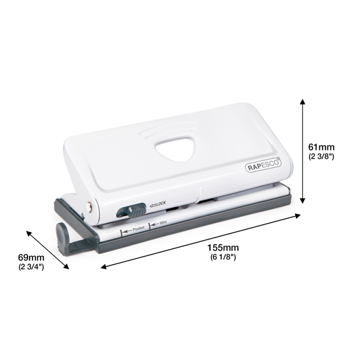 Adjustable 6-Hole Organiser/ Diary Punch - White - immagine 2