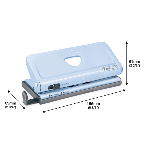 Adjustable 6-Hole Organiser/ Diary Punch - Powder Blue - immagine 2