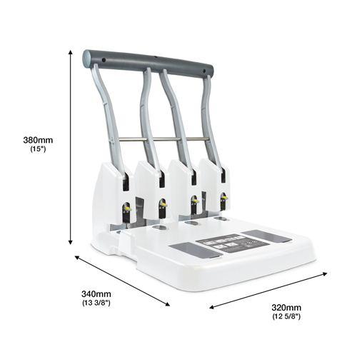 ECO P4400 High Capacity / Heavy Duty 4-Hole Punch - Soft White - immagine 4