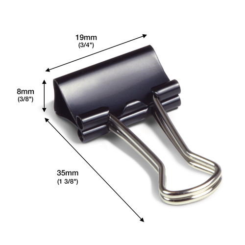 19mm Foldback Clips - Black - Pack of 80 - immagine 4