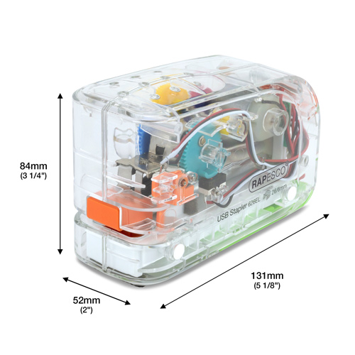 626EL Automatic USB Electric Stapler & 1000 26/6mm Staples - Clear - immagine 6