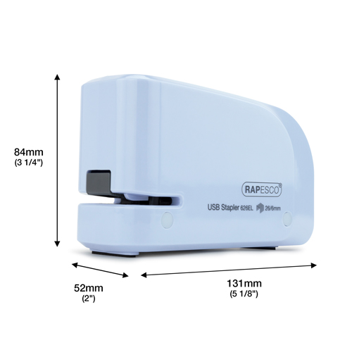 626EL Automatic USB Electric Stapler & 1000 26/6mm Staples - Powder Blue - immagine 6