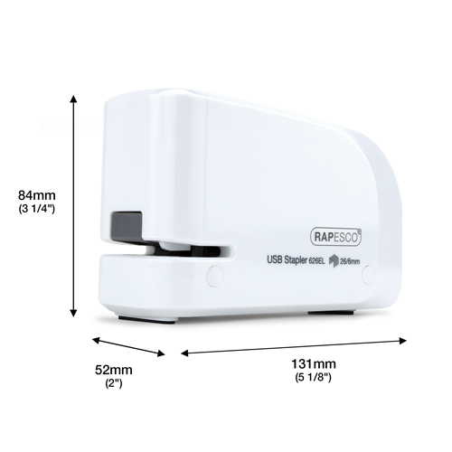 626EL Automatic USB Electric Stapler & 1000 26/6mm Staples - White - immagine 6