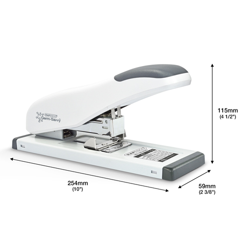 Germ-Savvy® Antibacterial ECO HD-100 Stapler & Multipack of 3200 Staples Type 923 - Soft White - immagine 6