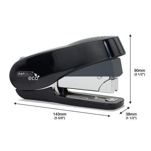 Germ-Savvy® Antibacterial Luna-Less Effort ECO Front Loading Stapler & 2000 Staples - Black - immagine 5