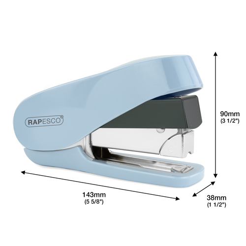 Luna Less Effort Half Strip Front Loading Stapler & 2000 Staples Type 24 - Powder Blue - immagine 2