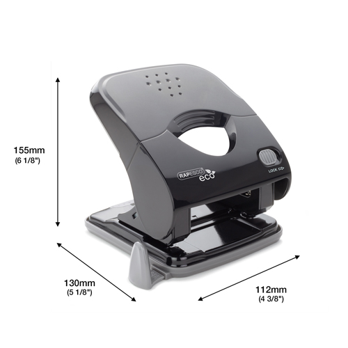ECO X5-30ps Less Effort 2-Hole Punch - Black - immagine 5