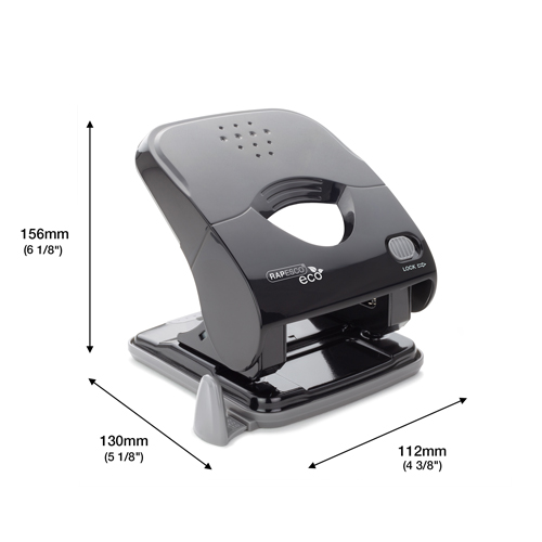 Germ-Savvy® Antibacterial ECO Less Effort Stapler & Hole Punch Set - Black - immagine 2