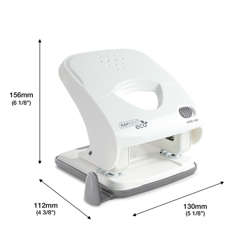 Germ-Savvy® Antibacterial X5-40ps ECO Less Effort 2-Hole Punch - Soft White - immagine 6