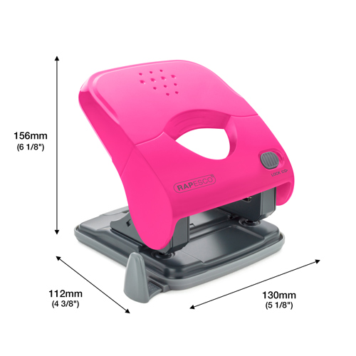 X5-40ps Less Effort 2-Hole Punch - Hot Pink - immagine 5