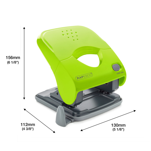 X5-40ps Less Effort 2-Hole Punch - Green - immagine 2