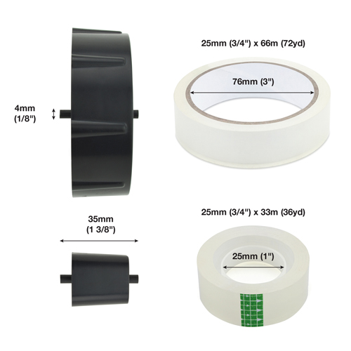 Tape Dispenser 25mm Core Wheel Replacement - immagine 3