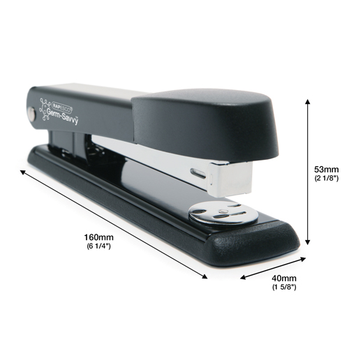 Germ-Savvy® Antibacterial Marlin Metal Stapler & 2000 26/6mm Staples - Black - immagine 6
