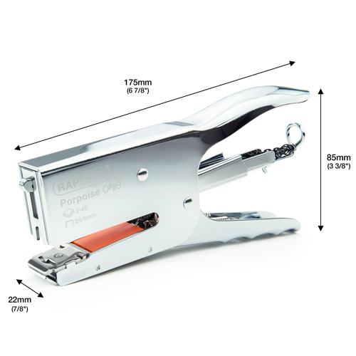 Porpoise ONE Stapling Plier & 1000 Staples 24/8mm – Chrome - immagine 7