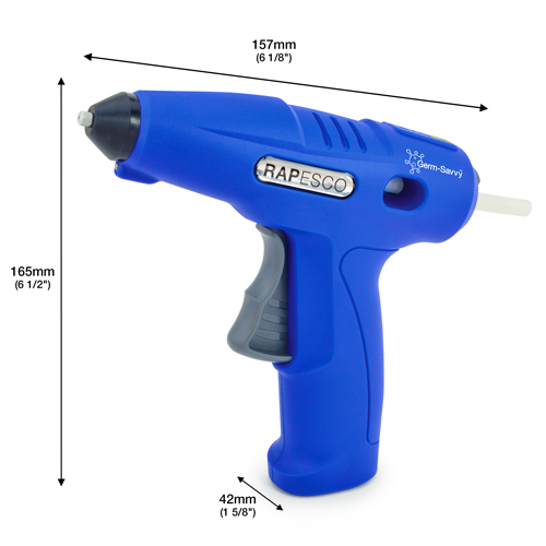 Germ-Savvy® Antibacterial G4-7 USB Cordless Electric Hot Melt Glue Gun - Blue - immagine 6