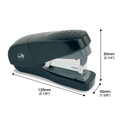 Germ-Savvy® Antibacterial ECO Less Effort Flat Clinch Stapler & 2000 Staples – Black - immagine 6