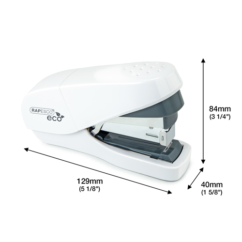 Germ-Savvy® Antibacterial ECO Less Effort Flat Clinch Stapler & 2000 Staples – White - immagine 2