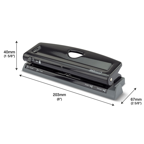 Adjustable 6-Hole Punch - Black - immagine 6